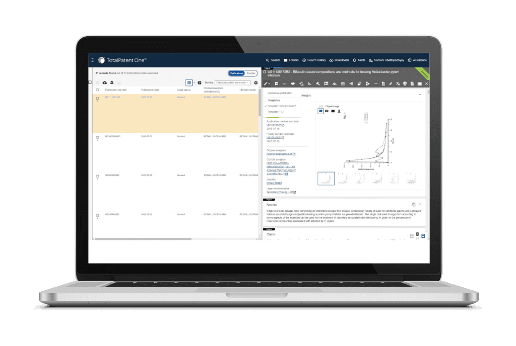 Patent search powered by LexisNexis TotalPatent One - Flexible Design