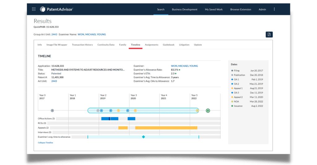 QuickPAIR Expanded Timeline