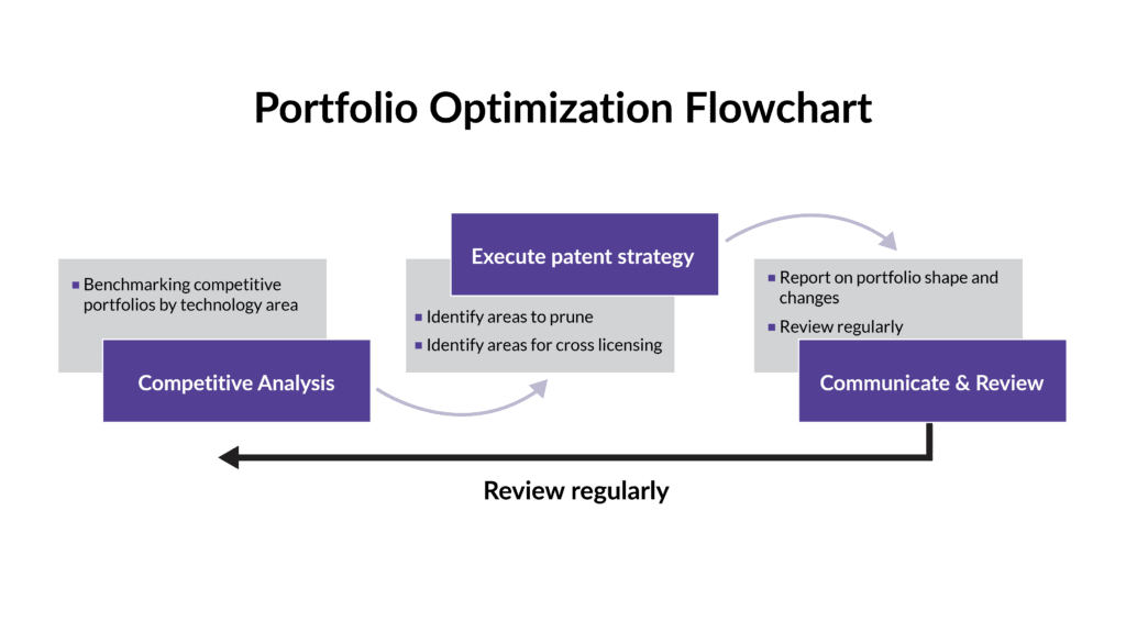 Patent portfolio optimization flow chart